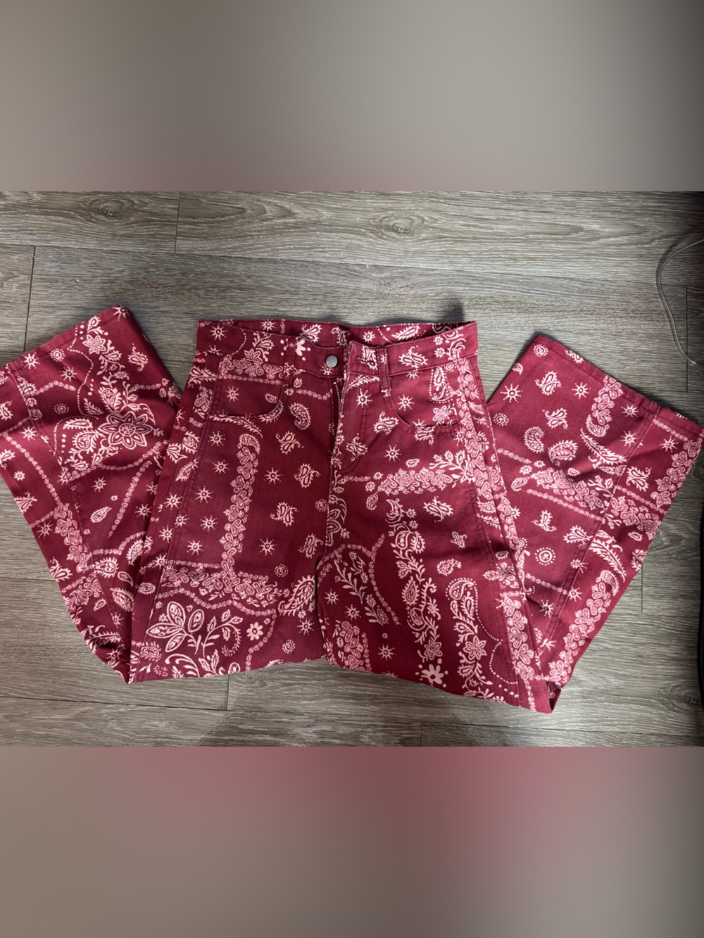 Women's Red Bandana Print Shorts
